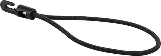 Afdekzeilwinkel - Spanner kunststof haak 20cm elastiek zwart — afbeelding 3