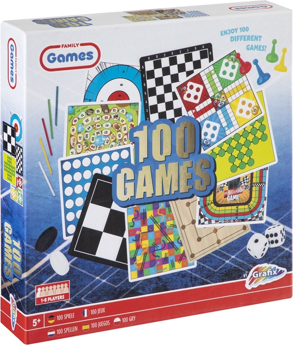zadel levering aan huis de begeleiding Grafix 100 spellenbox - bordspellen - denkspel - gezelschapsspel voor jong  en oud | Games | bol.com