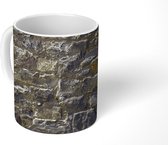 Mok - Oude muur met versleten stenen - 350 ML - Beker