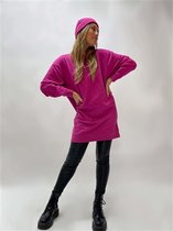 Sweater Dress Basic Fuchsia (XL)