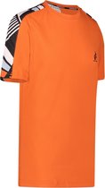 Jersey T-shirt met bedrukte band Oranje