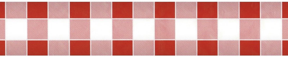 Tafelpapier op rol Damast  118 cm x 10 mtr. Ruit rood - Wicotex