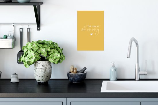 Affiche Citations - Proverbes - Le soleil brille - 20x30 cm