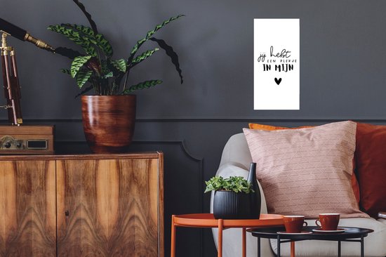 Poster Tu as une place dans mon cœur - Partner - Citations - Dictons - 20x40 cm - Cadeau Vaderdag - Cadeau - Cadeau pour lui - Astuce - Hommes