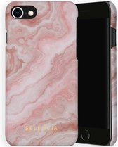 Selencia Maya Fashion Backcover iPhone SE (2022 / 2020) / 8 / 7 / 6(s) hoesje - Marble Rose