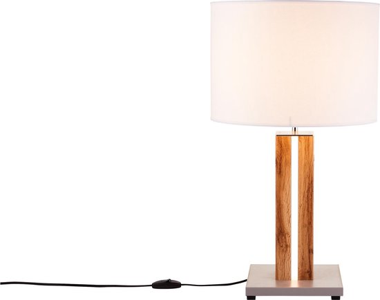 strategie jukbeen Ongepast Brilliant lamp, Magnus LED tafellamp hout licht/wit, 1x A60, E27, 25W  geschikt voor... | bol.com
