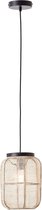 Brilliant lamp, Tannah hanglamp 22cm zwart/naturel, 1x A60, E27, 52W, kabel is in te korten/in hoogte verstelbaar