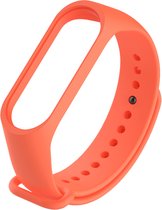 Siliconen Smartwatch bandje - Geschikt voor  Xiaomi Mi band 3 / 4 siliconen bandje - oranje - Horlogeband / Polsband / Armband