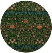 William Morris - Violet and Columbine II - Walljar - Wanddecoratie - Muurcirkel - Dibond