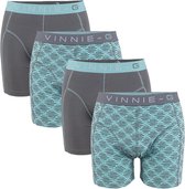 Vinnie-G boxershorts Mint Print - Grey 4-Pack