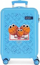 koffer Basketbal junior 34 liter 55 x 38 cm ABS blauw