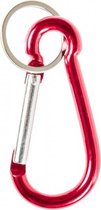 karabijnhaak sleutelhanger 8 cm rood