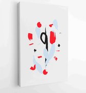 Canvas schilderij - Earth tones organic shape Art design for poster, print, cover, wallpaper, Minimal and natural wall art. 3 -    – 1843211860 - 115*75 Vertical