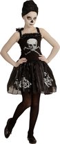 Widmann - Spook & Skelet Kostuum - Schedel Ballerina Stervende Zwaan - Meisje - zwart - Maat 128 - Carnavalskleding - Verkleedkleding