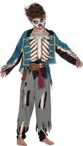 Zombie Kostuum | 1 Storm Teveel Zombie Piraat | Jongen | Maat 140 | Halloween | Verkleedkleding
