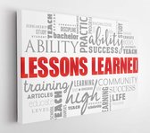 Canvas schilderij - Lessons Learned word cloud collage, education concept background  -      1412891039 - 80*60 Horizontal