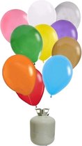 30x Ballons hélium colorés 27 cm + réservoir/cylindre hélium - Anniversaire - Décoration de fête