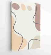 Canvas schilderij - Earth tones organic shape Art design for poster, print, cover, wallpaper, Minimal and natural wall art. 2 -    – 1859561359 - 115*75 Vertical