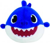 knuffel Haai junior 17 cm pluche blauw/wit