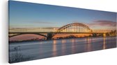 Artaza Canvas Schilderij Waalbrug in Nijmegen  - 120x40 - Groot - Foto Op Canvas - Canvas Print