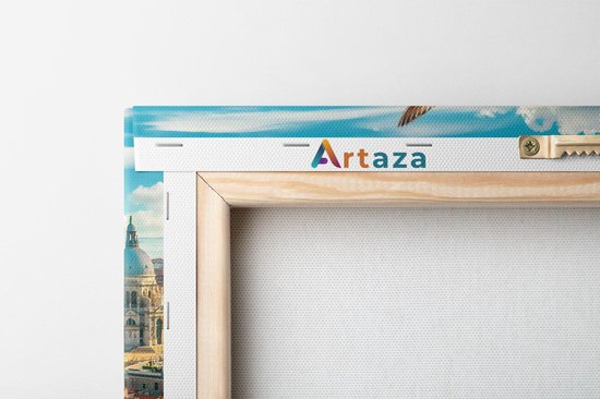Artaza - Peinture sur toile - Ville de Venetië d'en haut - 90 x 30 - Photo sur toile - Impression sur toile