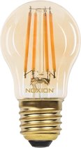 Noxion Lucent Lustre LED E27 Kogel Filament Amber 4.1W 350lm - 822 Zeer Warm Wit | Dimbaar - Vervangt 32W.