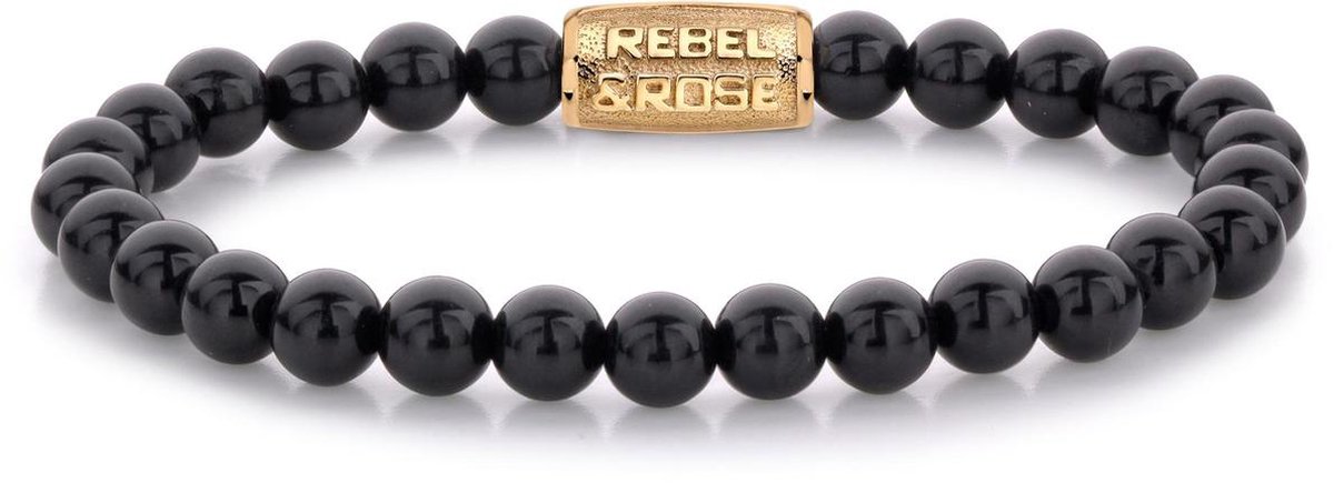 Rebel & Rose Black Velvet Gold - 6mm RR-60100-G-17.5 cm