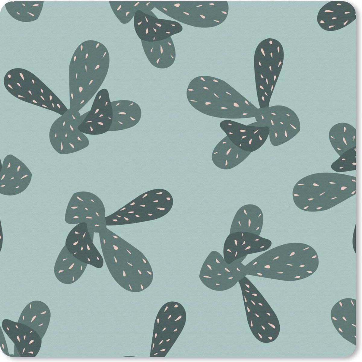 Muismat 20x20 cm - Mousepad Zomer - Planten - Pastel - Muismatten