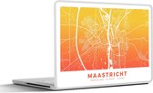 Laptop sticker - 17.3 inch - Stadskaart - Maastricht - Nederland - Oranje - 40x30cm - Laptopstickers - Laptop skin - Cover