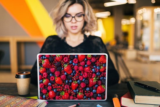 Sticker ordinateur portable - 14 pouces - Fruit - Forêt - Fraise