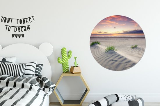 WallCircle - Wall Circle - Wall Circle - Pays- Nederland - Plage - Ciel - Aluminium - Dibond - 90x90 cm - Intérieur et Extérieur