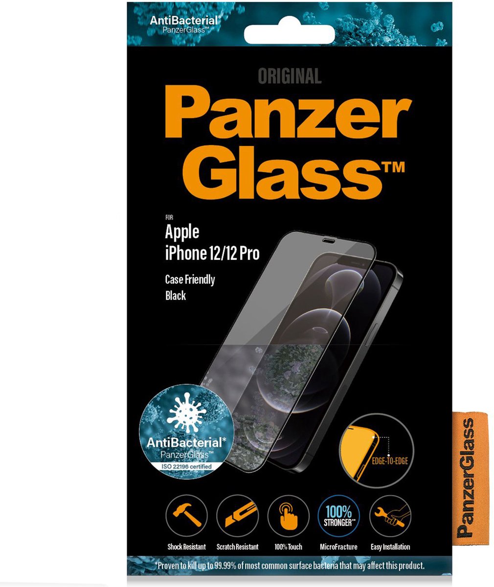 PanzerGlass Case Friendly Apple iPhone 12 / 12 Pro Screenprotector Glas