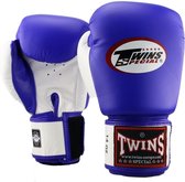 Twins Special - Bokshandschoenen van premium leer - BGVL 3 - Blauw met wit  - 16OZ
