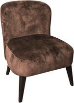 PTMD Nikki Lage Stoel - 64 x 67 x 74 cm - Fauteuil - Hout - Bruin