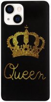 ADEL Siliconen Back Cover Softcase Hoesje Geschikt voor iPhone 13 Mini - Queen Koningin