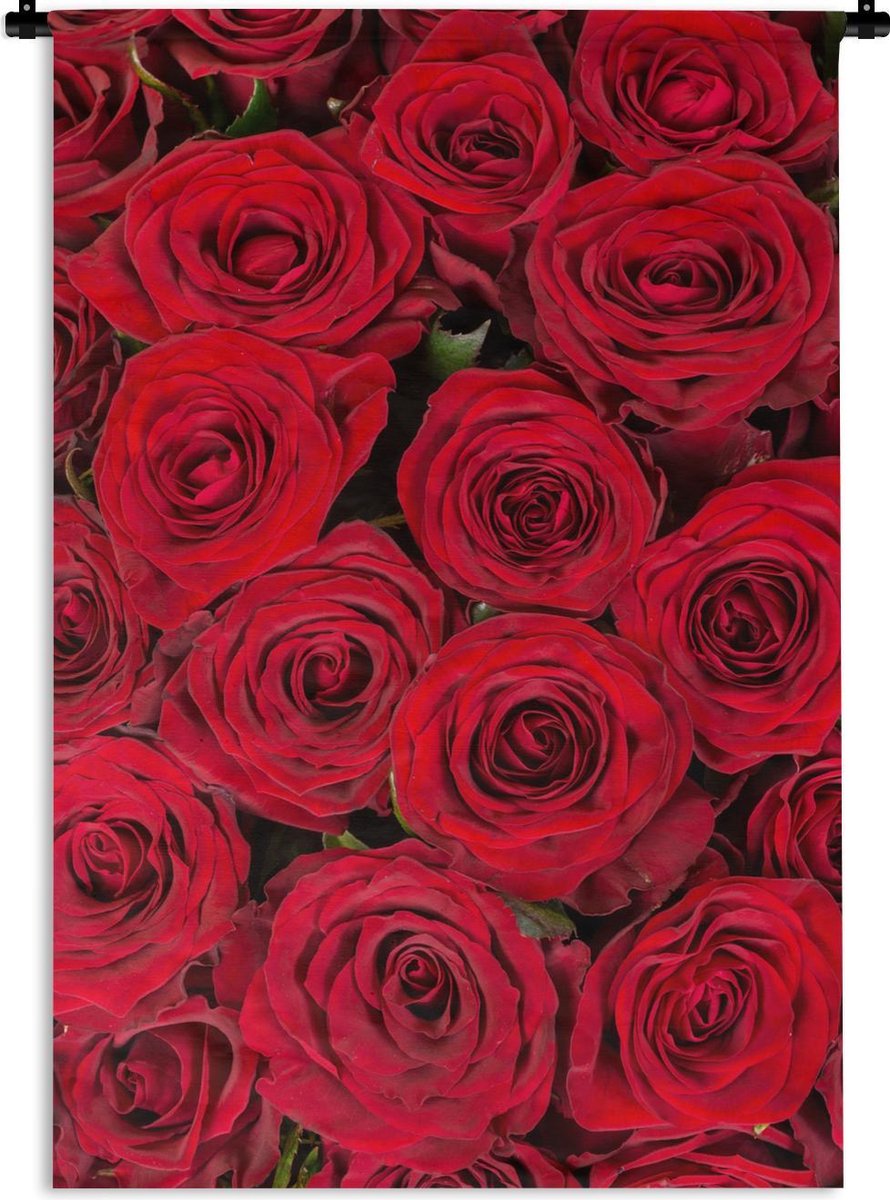 Wandkleed - Wanddoek - Rozen - Bloemen - Boeket - 60x90 cm - Wandtapijt