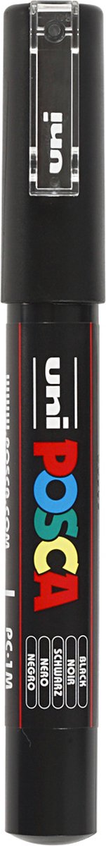 Krijtstift – Fineliner – Universele Marker – 24 Zwart – Uni Posca Marker – PC-1M – 0,7mm – 1 stuk