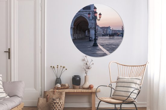 San Marco carré mural autocollant papier peint cercle ⌀ 120 cm / cercle papier peint / cercle mural / cercle vivant - auto-adhésif et découpe ronde