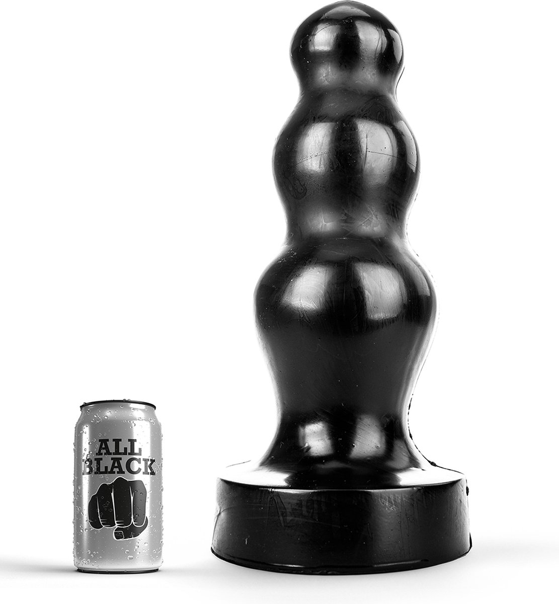 Goedkoopste All Black Buttplug 38 cm - zwart