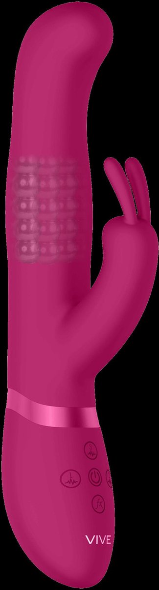 Goedkoopste VIVE by Shots - Izara - Rotating Beads Rabbit Vibrator - Pink
