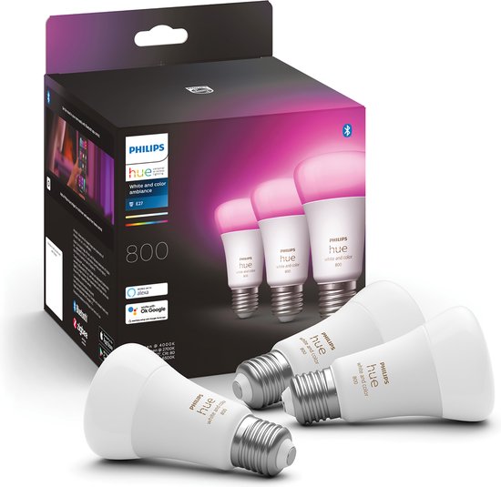 Philips Hue White & Color Ambiance E27 Lamp 4-Pack 800L | bol.com