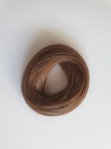 Haarstuk kort elastiek Messy Bun crunchie knot Licht Bruin elegant stijl