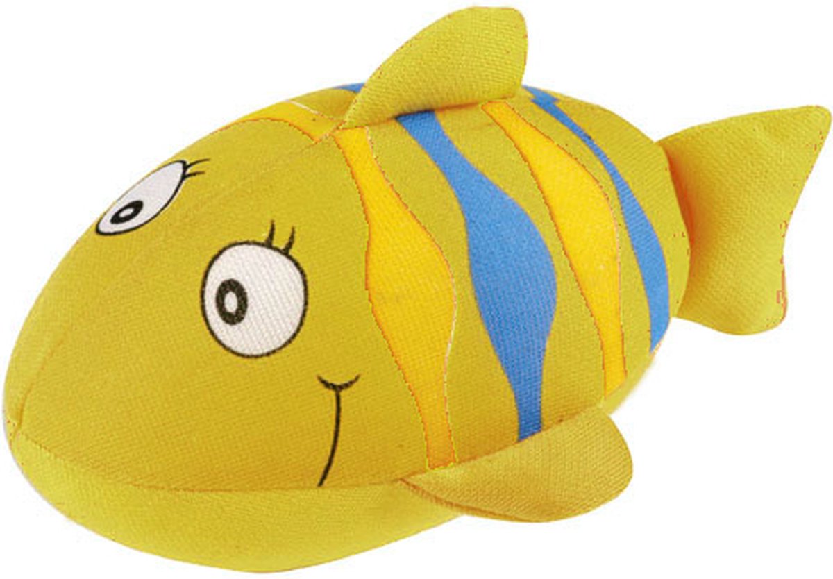 Beco Sponsdier Vis Junior Polyester 12 Cm Geel/blauw