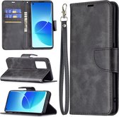 Oppo Reno6 Pro Hoesje - MobyDefend Wallet Book Case Met Koord - Zwart - GSM Hoesje - Telefoonhoesje Geschikt Voor: Oppo Reno6 Pro