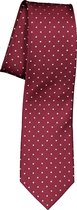 ETERNA stropdas - bordeaux rood met wit gestipt - Maat: One size