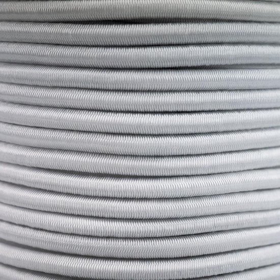Afdekzeilwinkel - Elastisch koord 8mm wit op rol - 10 meter — afbeelding 3