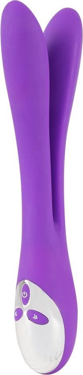 Dubbele en Buigzame Vibrator - Paars