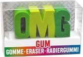gum OMG junior 2,5 x 5 cm rubber groen