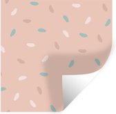 Muurstickers - Sticker Folie - Zomer - Patroon - Pastel - 100x100 cm - Plakfolie - Muurstickers Kinderkamer - Zelfklevend Behang XXL - Zelfklevend behangpapier - Stickerfolie