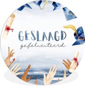 Wall Circle - Wall Circle Indoor - Gradué - Graduation Hat - Félicitations - ⌀ 90 cm - Décoration murale - Peintures Ronds